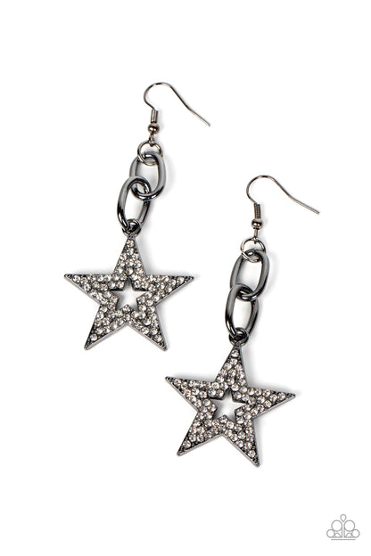 Cosmic Celebrity - black - Paparazzi earrings