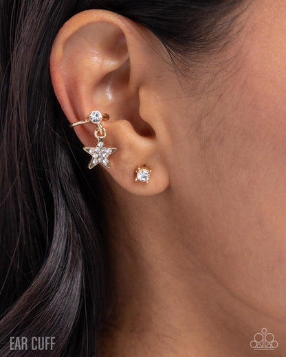 Cosmic Cool - gold - Paparazzi earrings