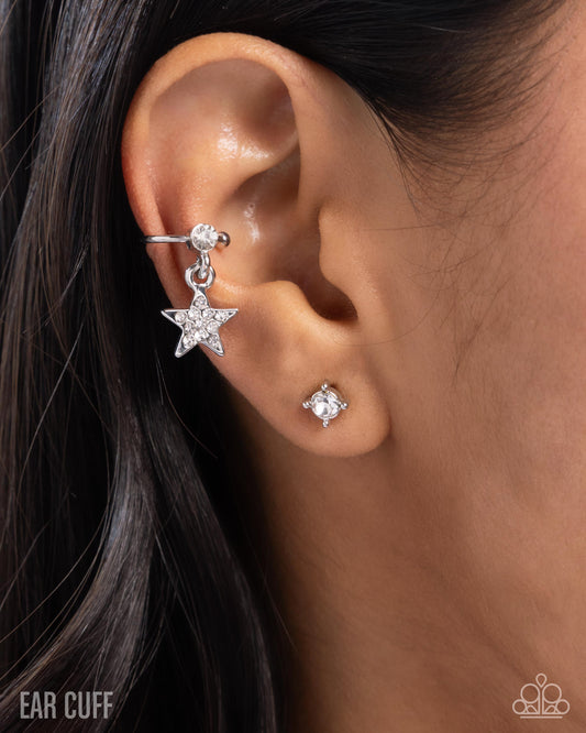 Cosmic Cool - white - Paparazzi ear cuff