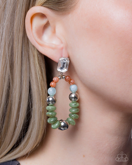 Cosmopolitan Color - green - Paparazzi earrings