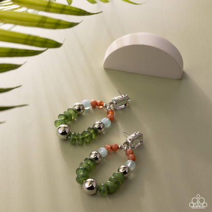 Cosmopolitan Color - green - Paparazzi earrings