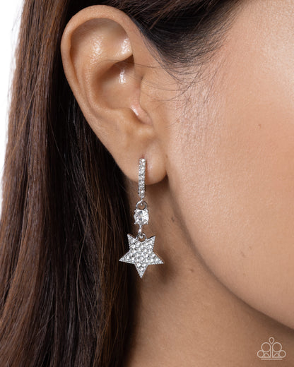 Counting Constellations - white - Paparazzi earrings