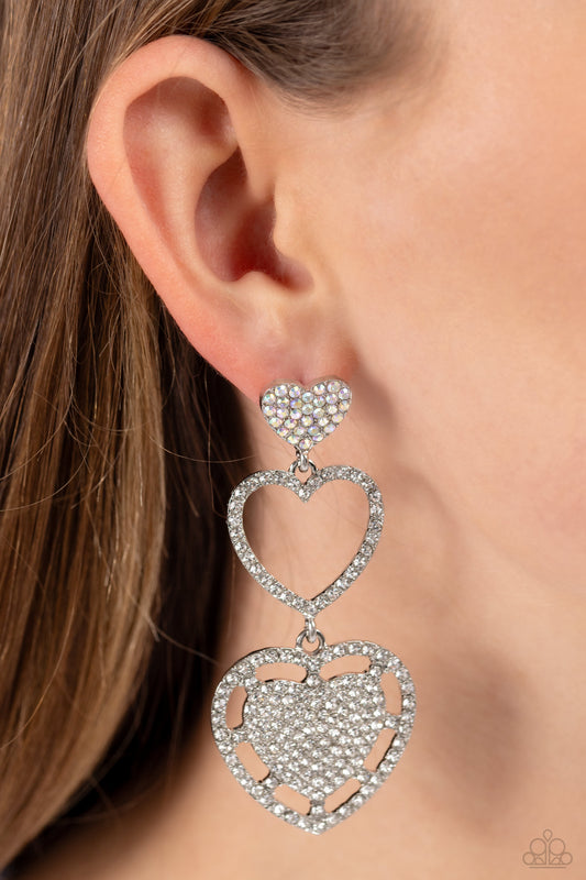 Couples Celebration - white - Paparazzi earrings