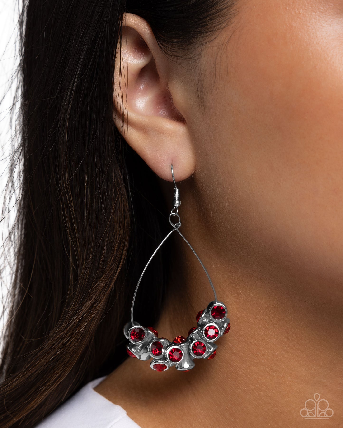 Courageous Chandelier - red - Paparazzi earrings