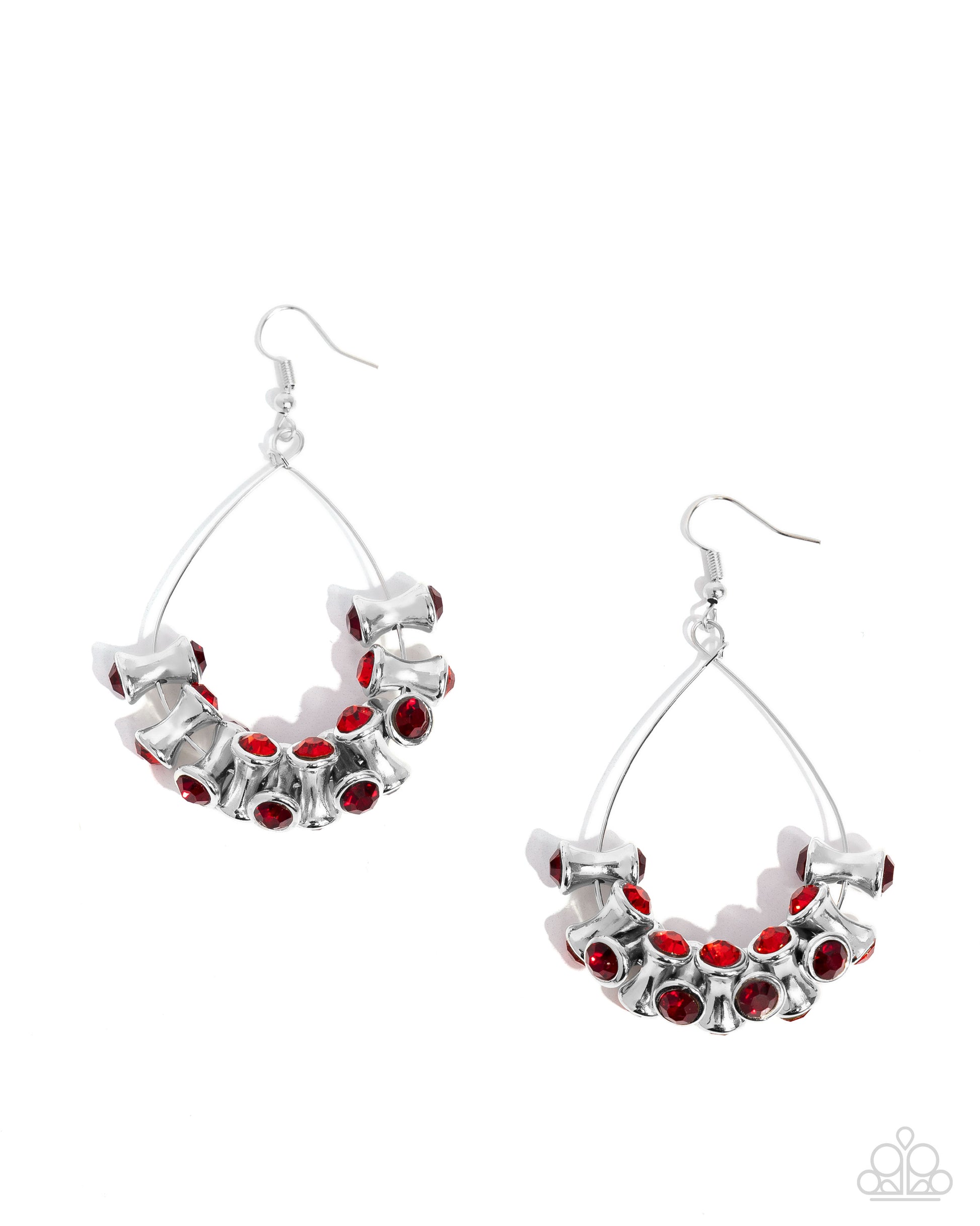 Courageous Chandelier - red - Paparazzi earrings