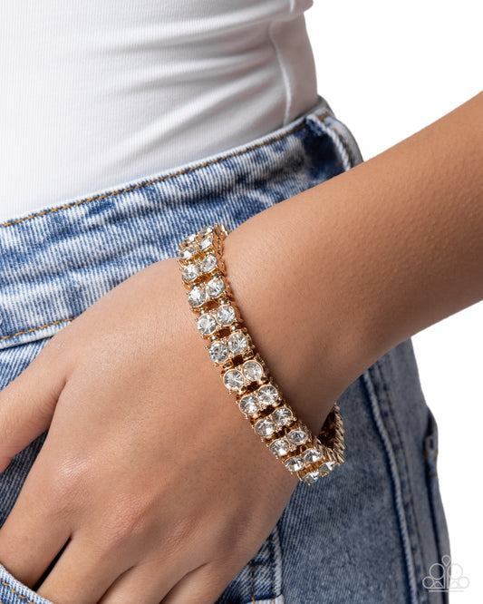 Courtesy Chic - gold - Paparazzi bracelet