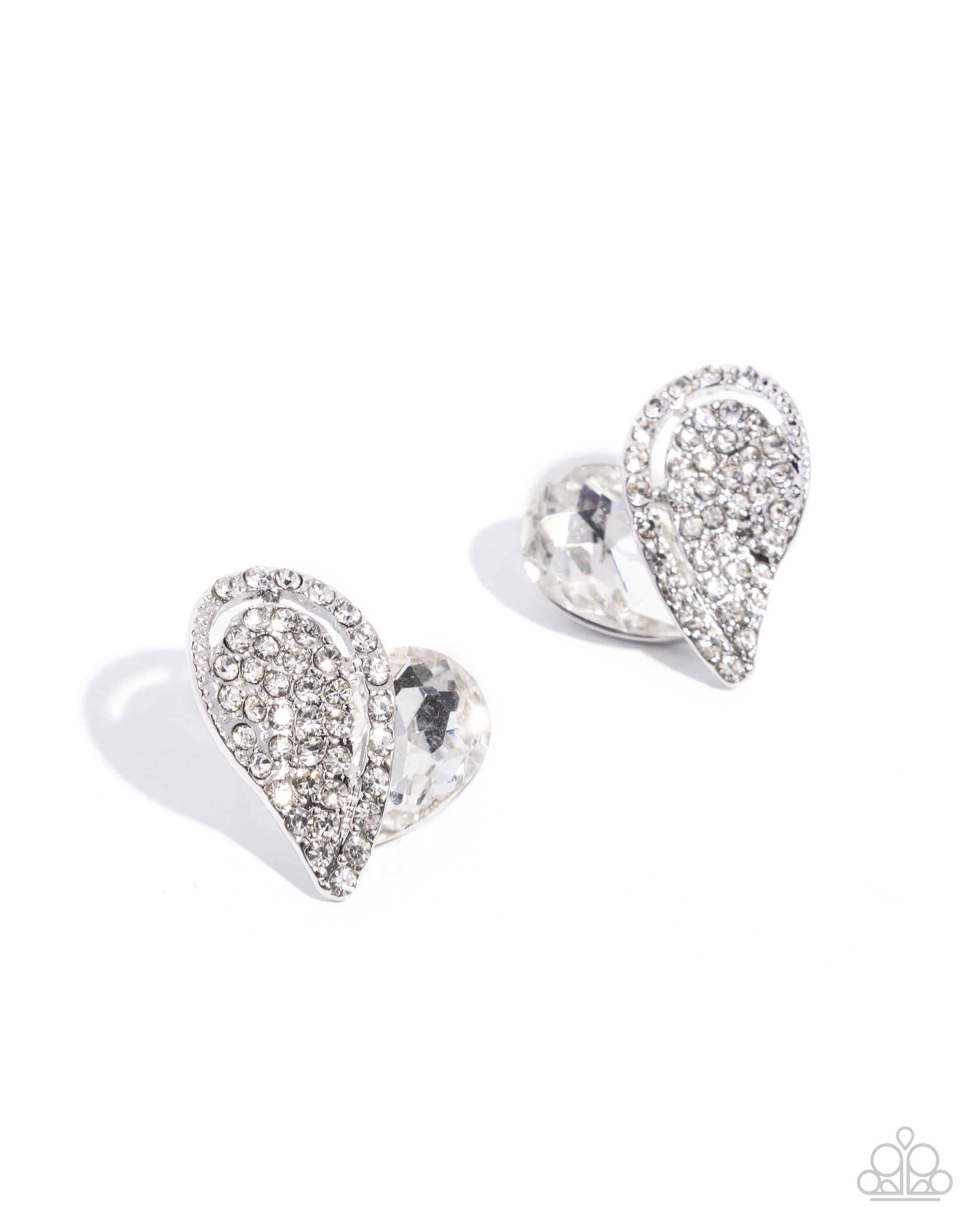 Courting Cadenza - white - Paparazzi earrings