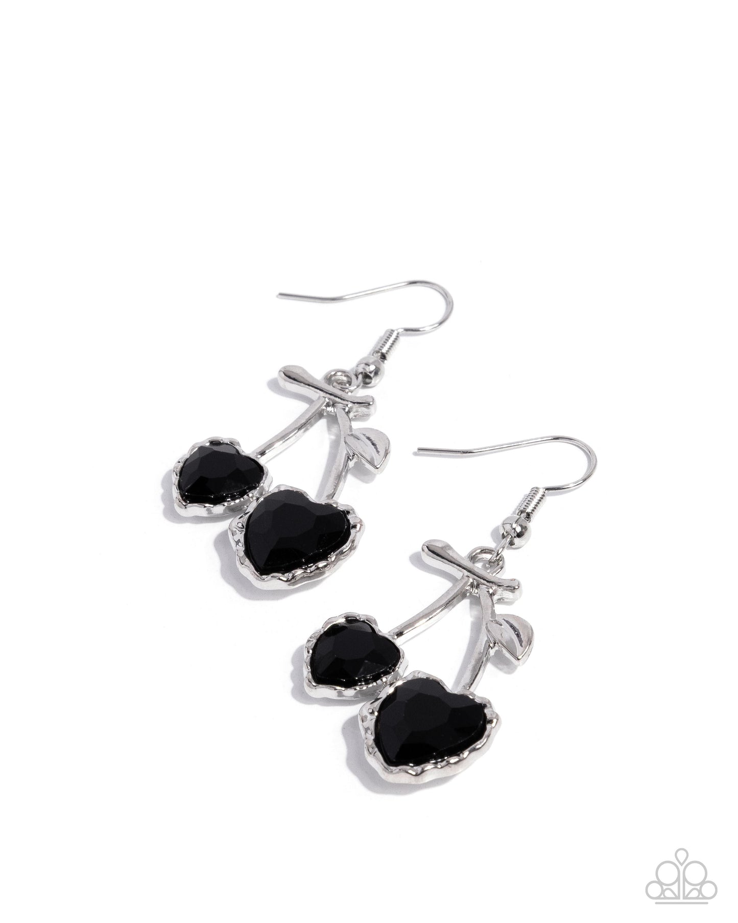 Courting Cherries - black - Paparazzi earrings