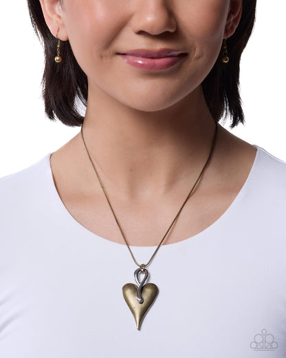 Courting Chief - brass - Paparazzi necklace