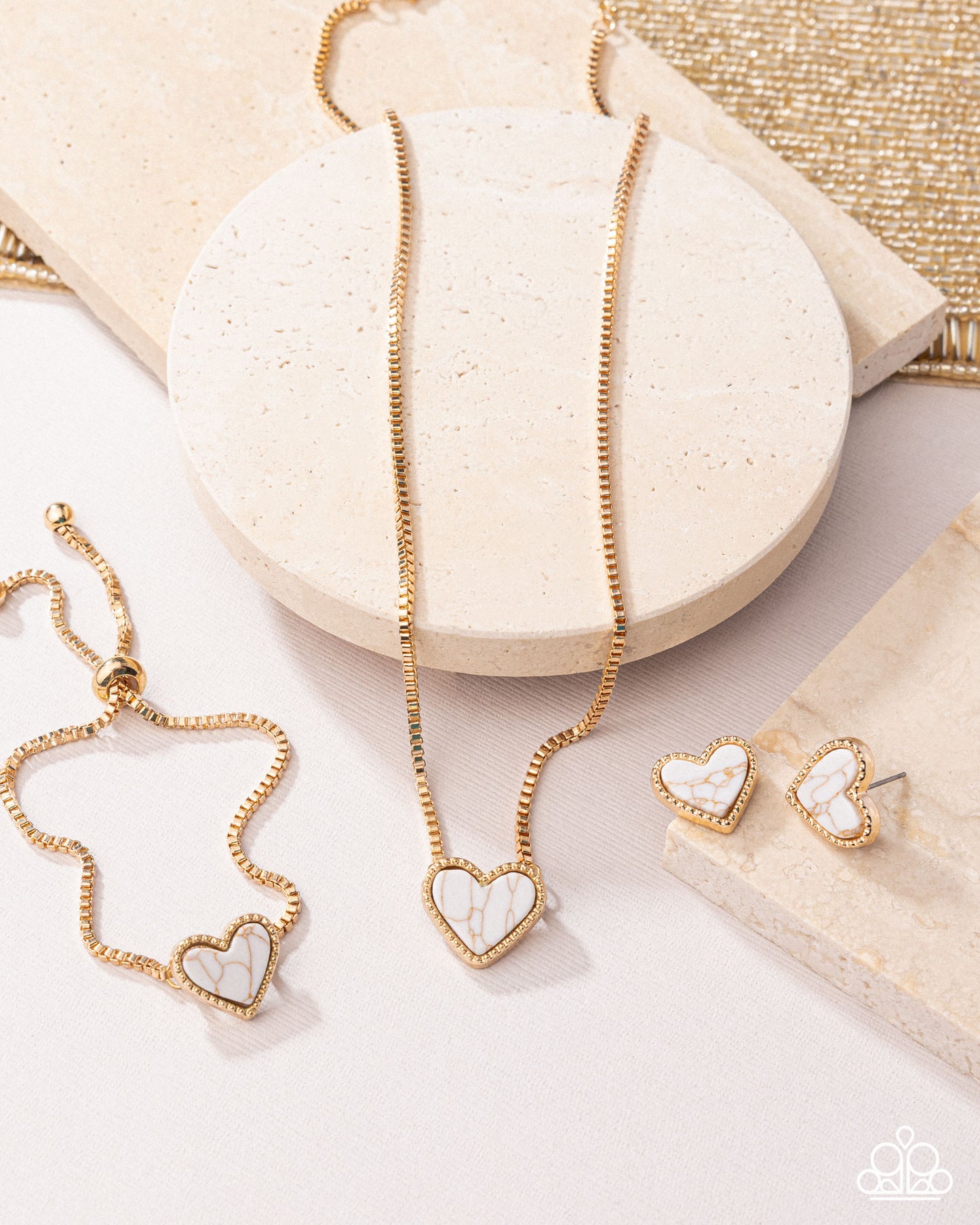 Courting Color - gold - Paparazzi earrings