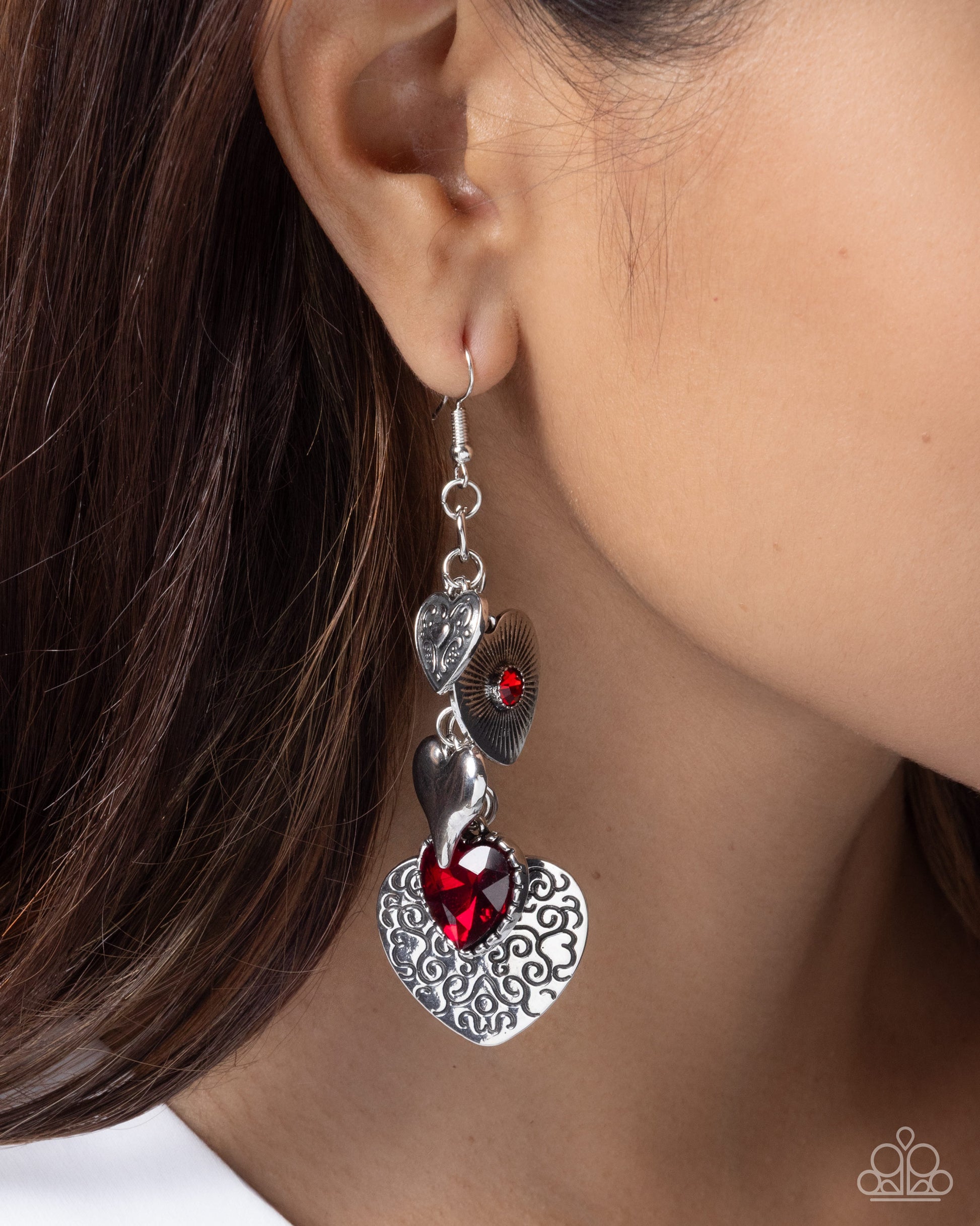 Courting Favor - red - Paparazzi earrings