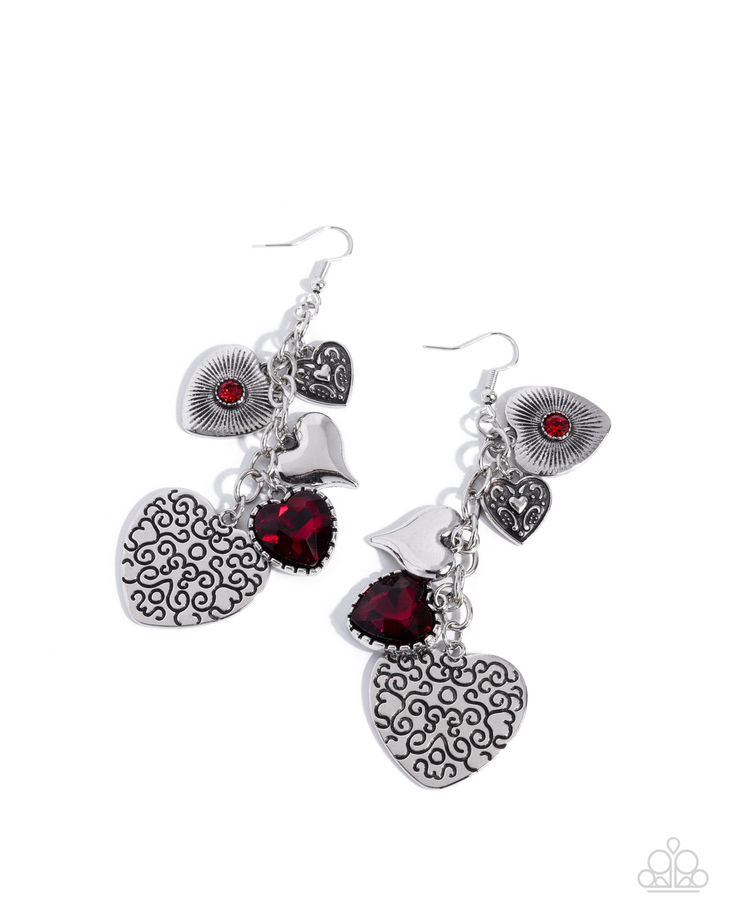 Courting Favor - red - Paparazzi earrings