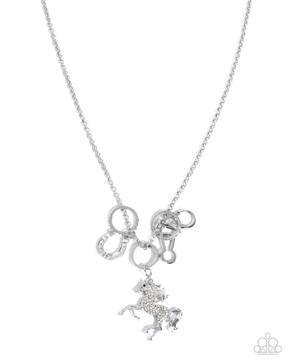 Cowboy Cadence - white - Paparazzi LANYARD necklace