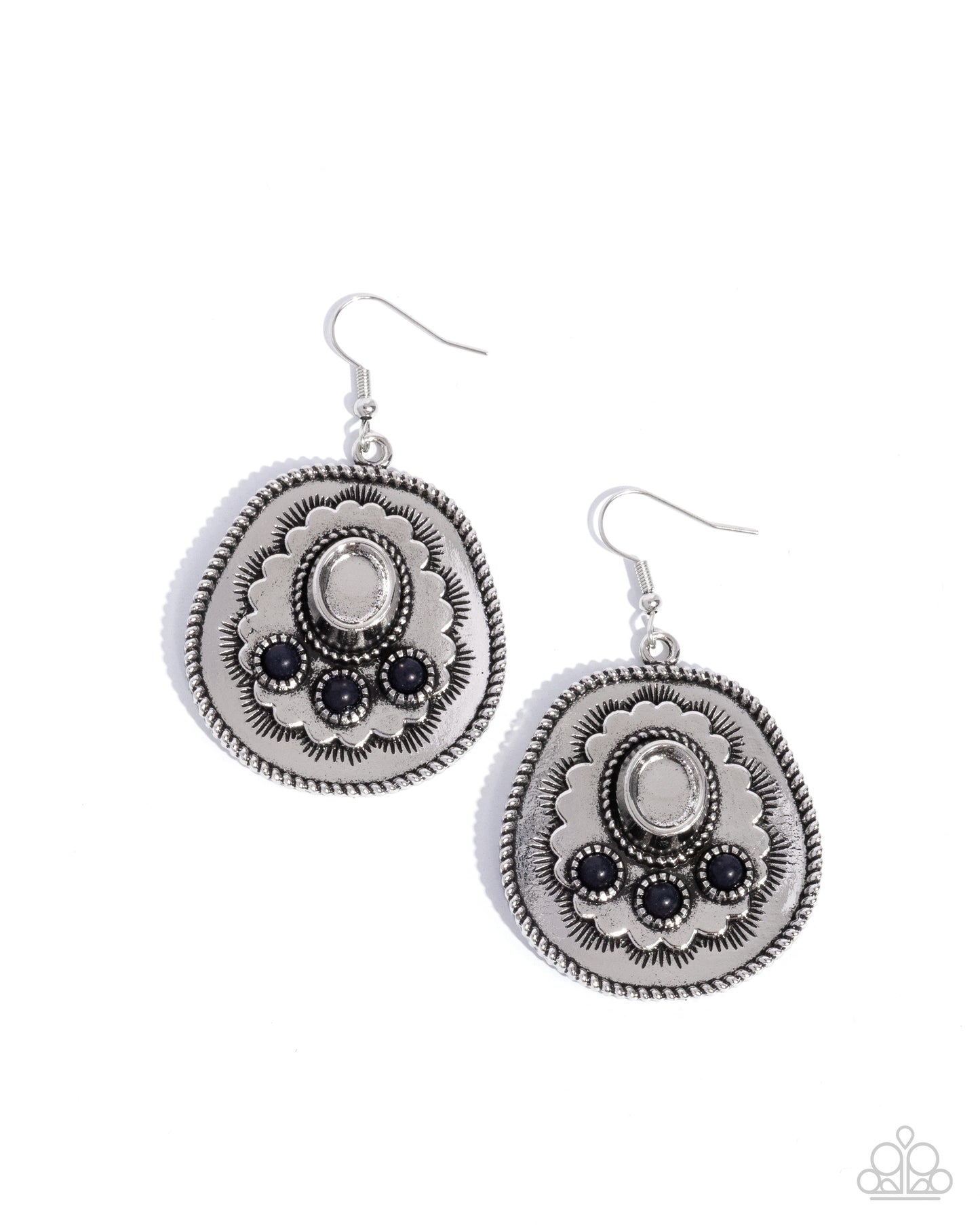 Cowboy Chaperone - black - Paparazzi earrings