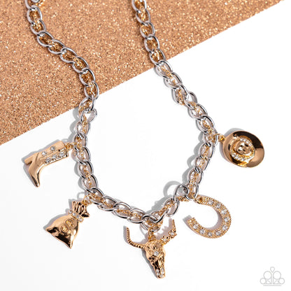 Cowboy Collection - gold - Paparazzi necklace