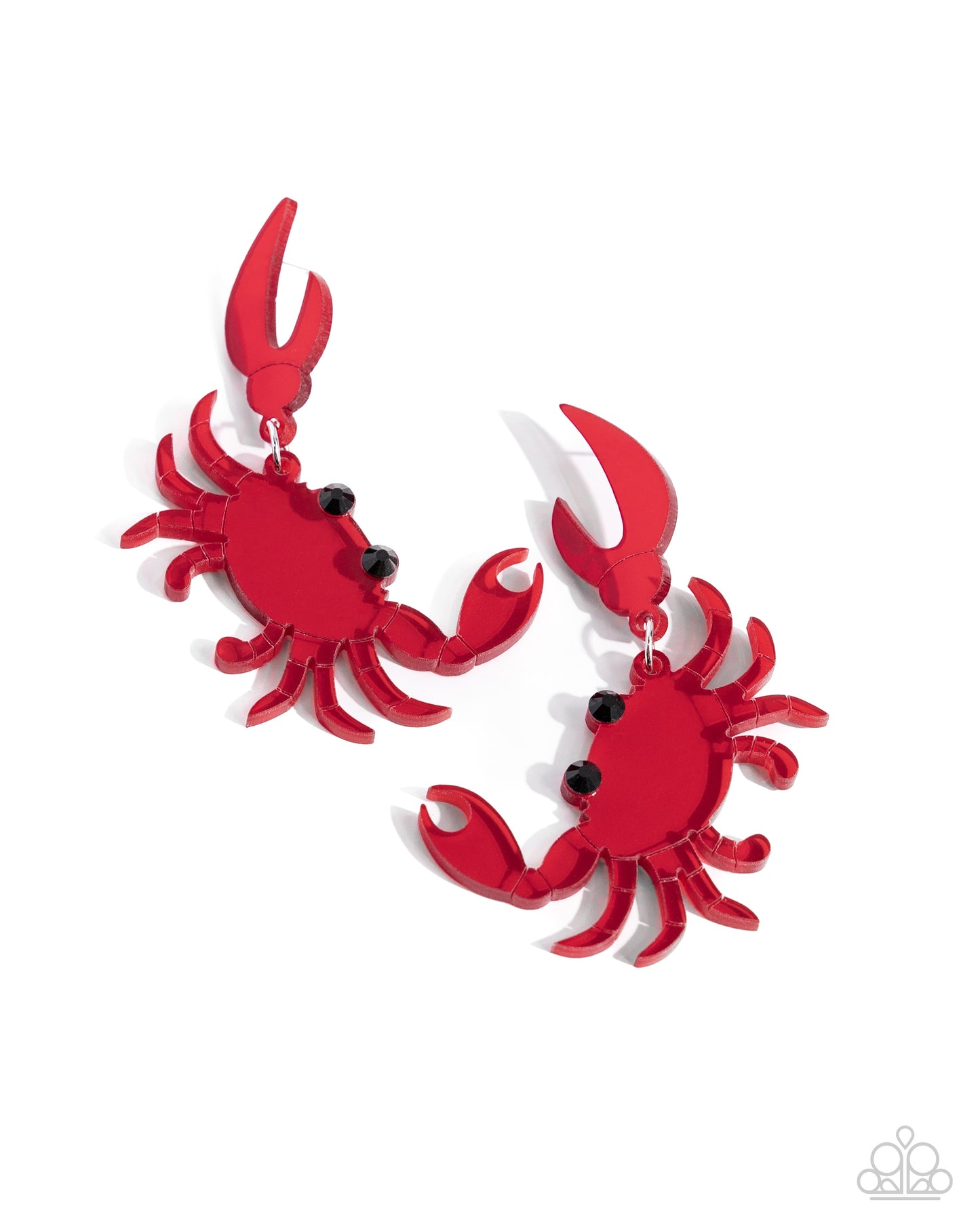 Crab Couture - red - Paparazzi earrings