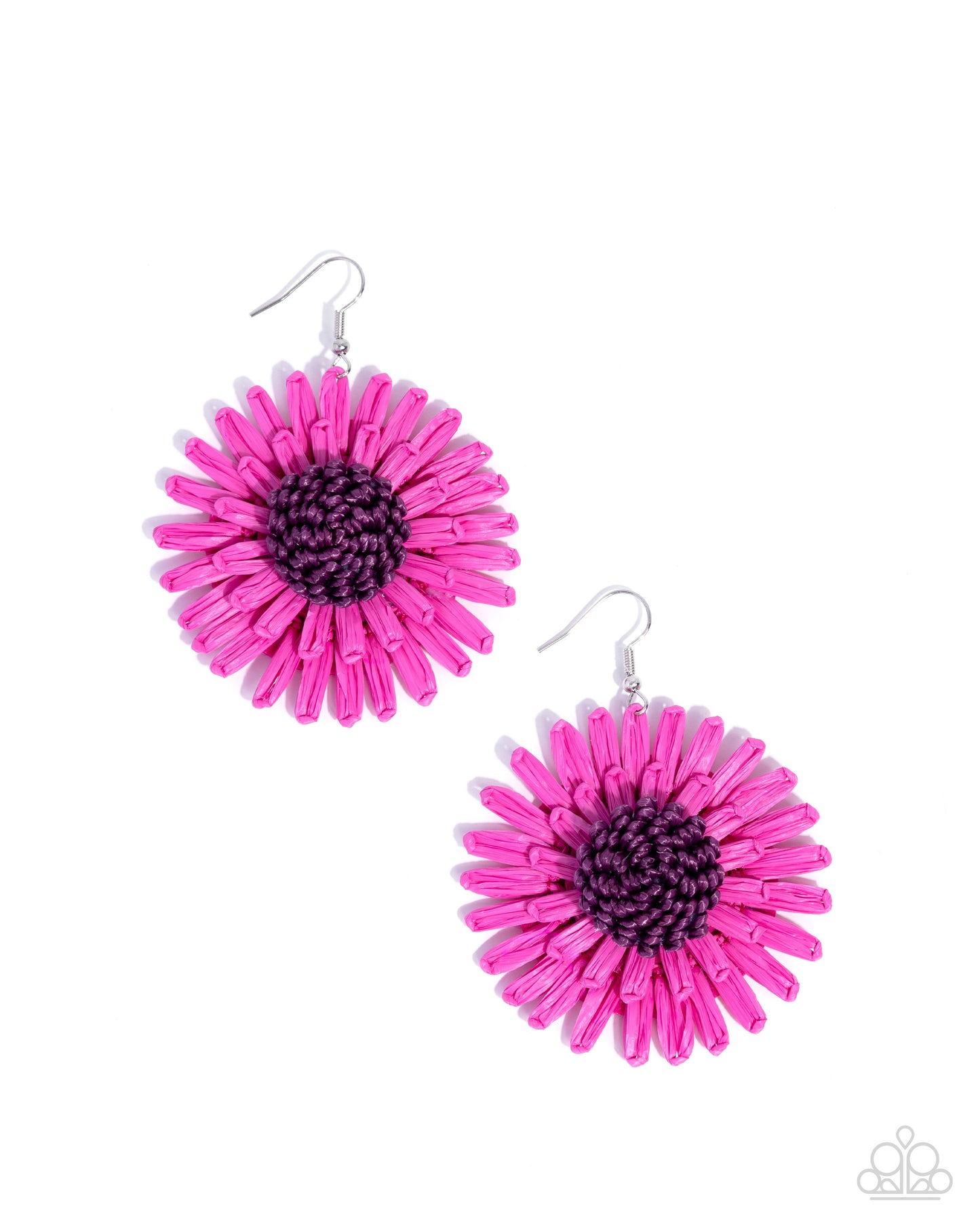Crafted Color - pink - Paparazzi earrings