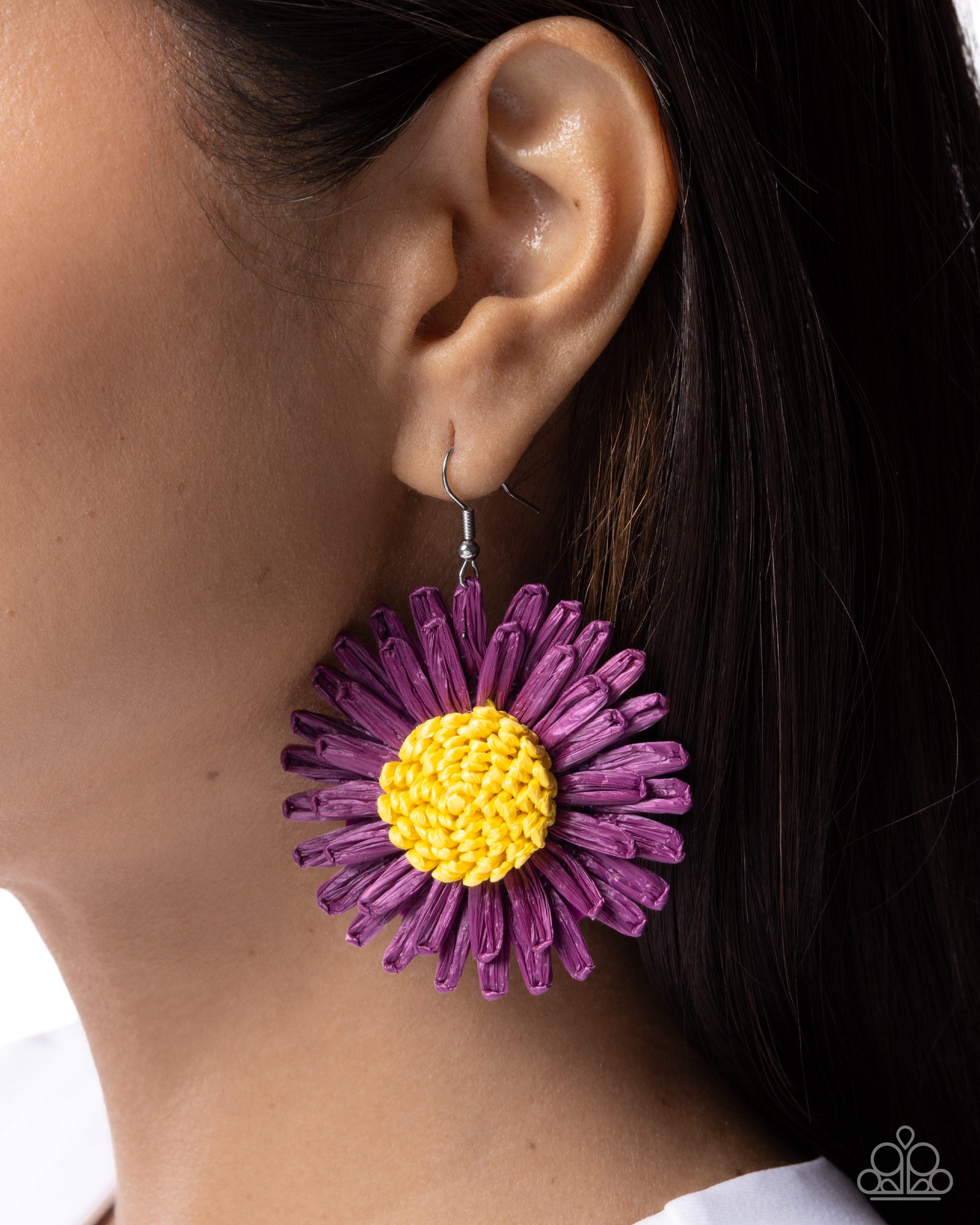 Crafted Color - purple - Paparazzi earrings
