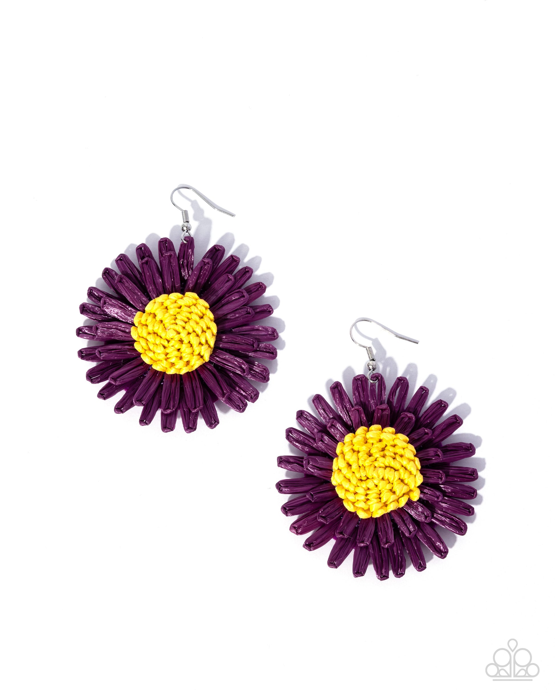 Crafted Color - purple - Paparazzi earrings
