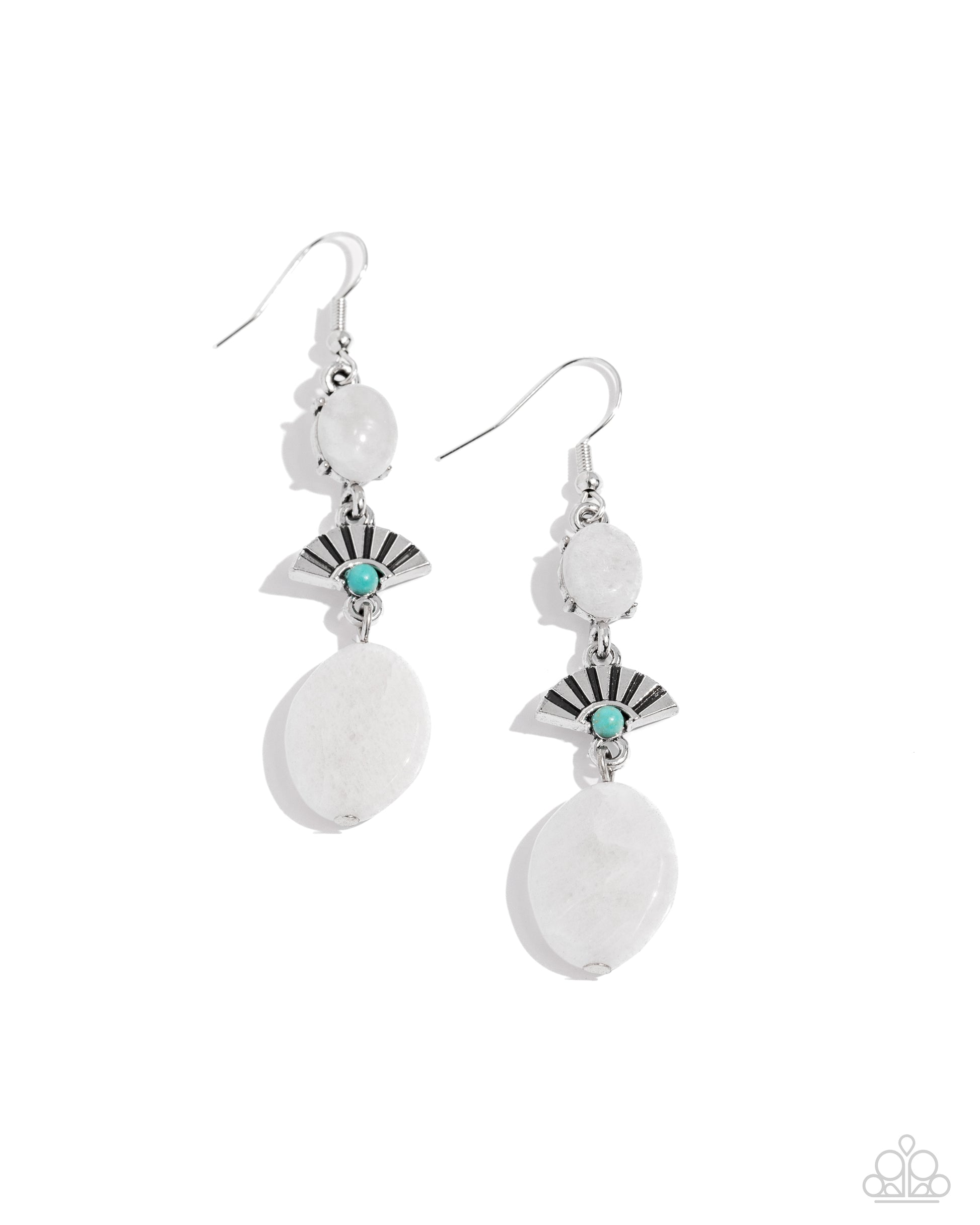 Creative Cascade - white - Paparazzi earrings