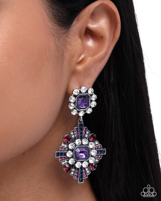 Creative Chic - purple - Paparazzi earrings