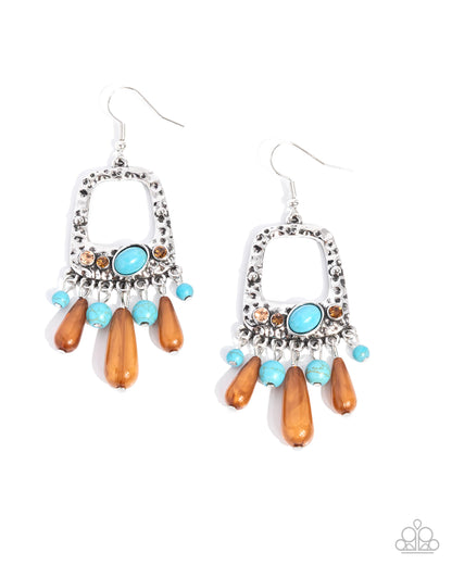 Creative Craft - blue - Paparazzi earrings