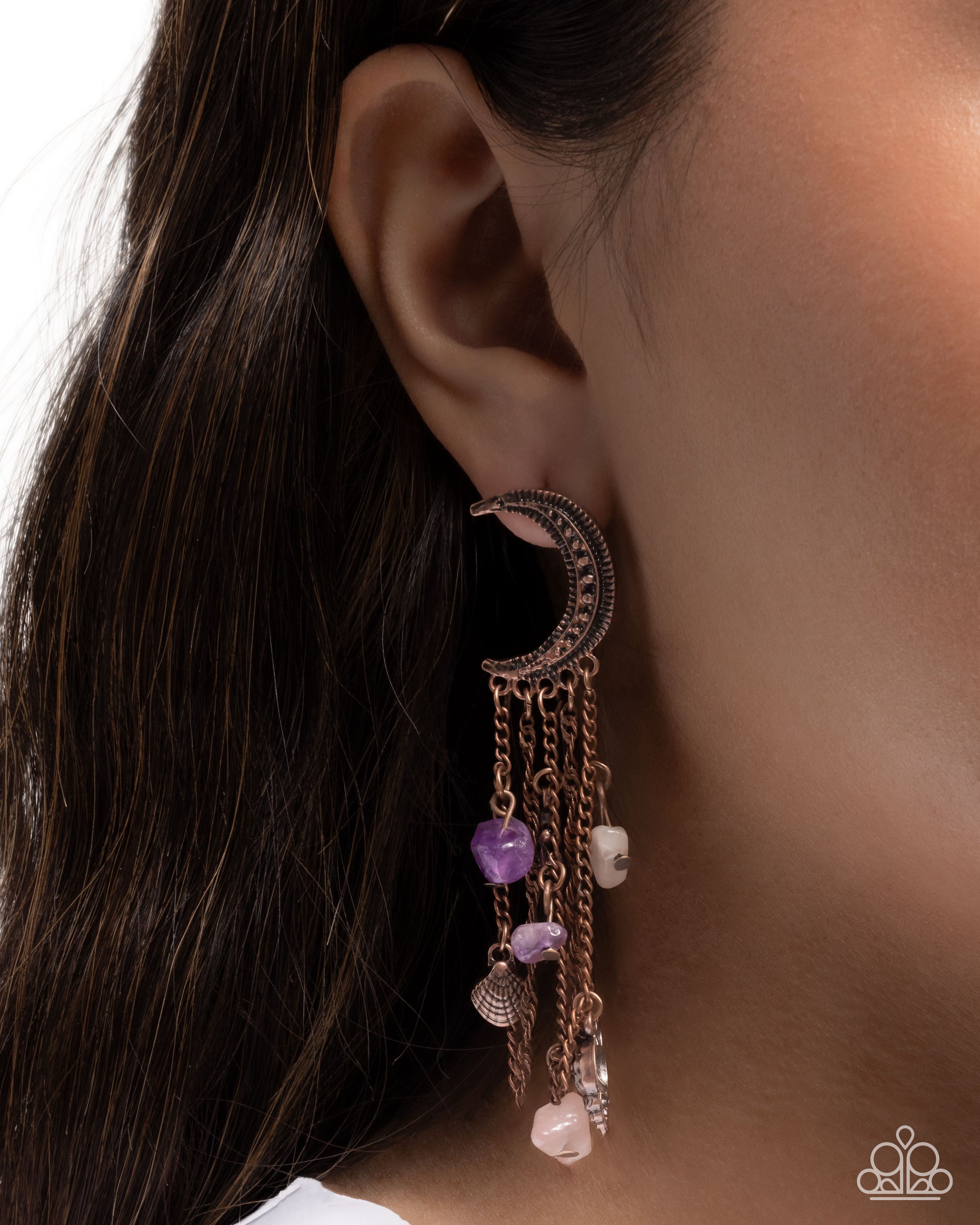 Crescent Call - copper - Paparazzi earrings