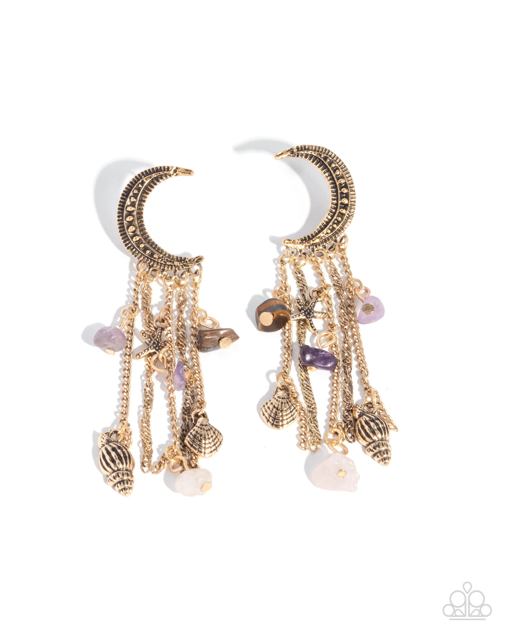 Crescent Call - purple - Paparazzi earrings