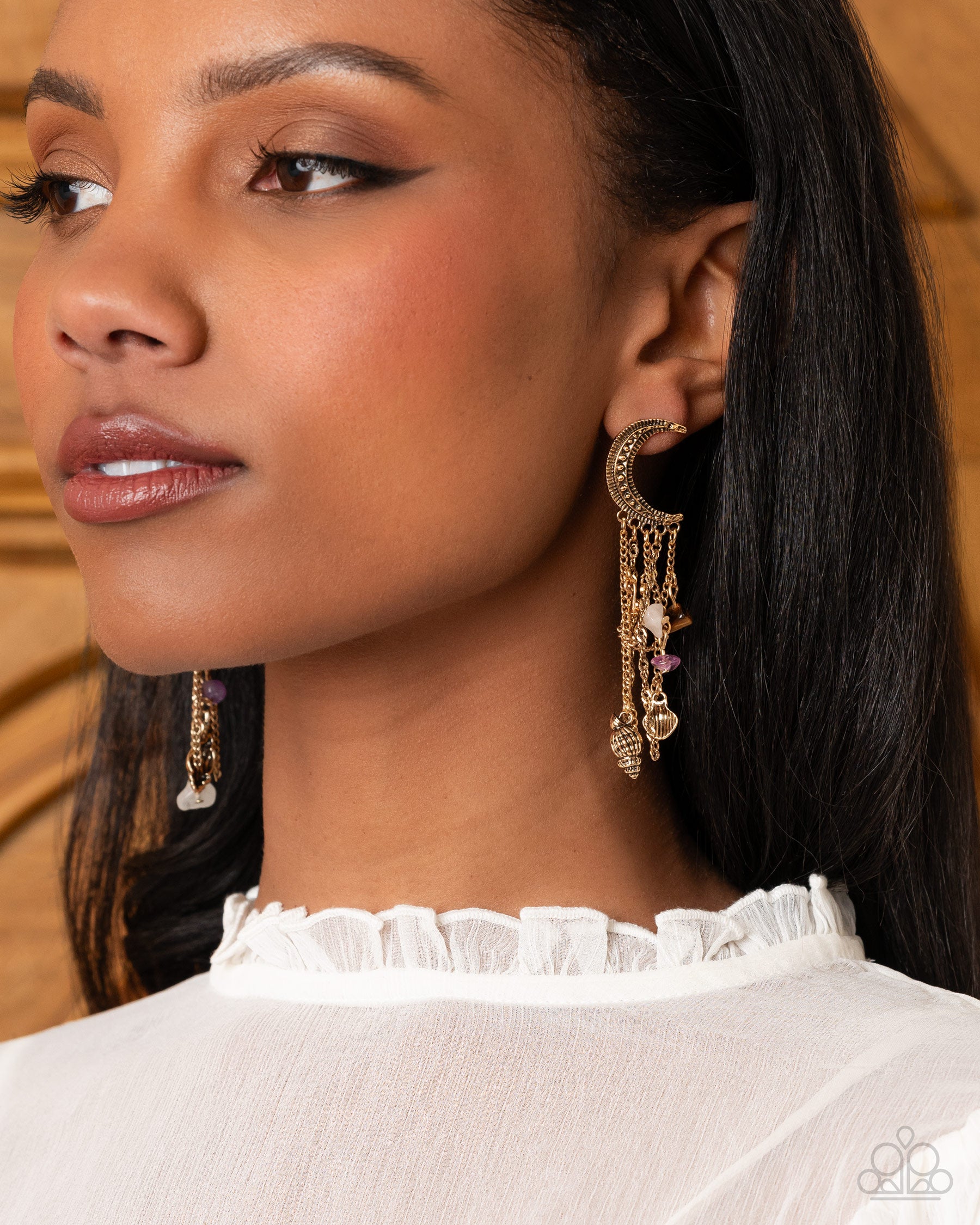 Crescent Call - purple - Paparazzi earrings