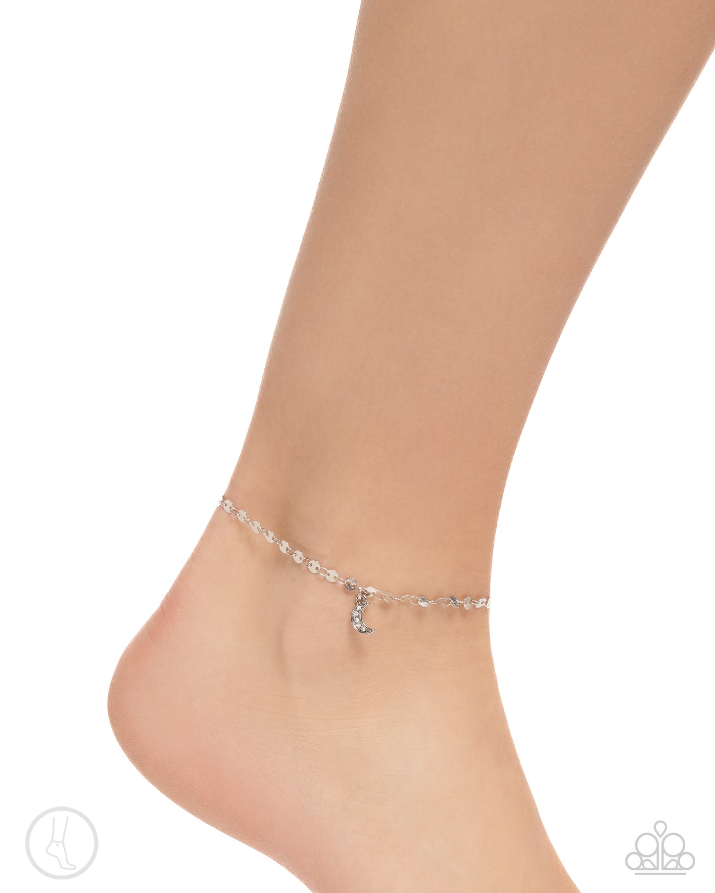 Crescent Chic - silver - Paparazzi anklet