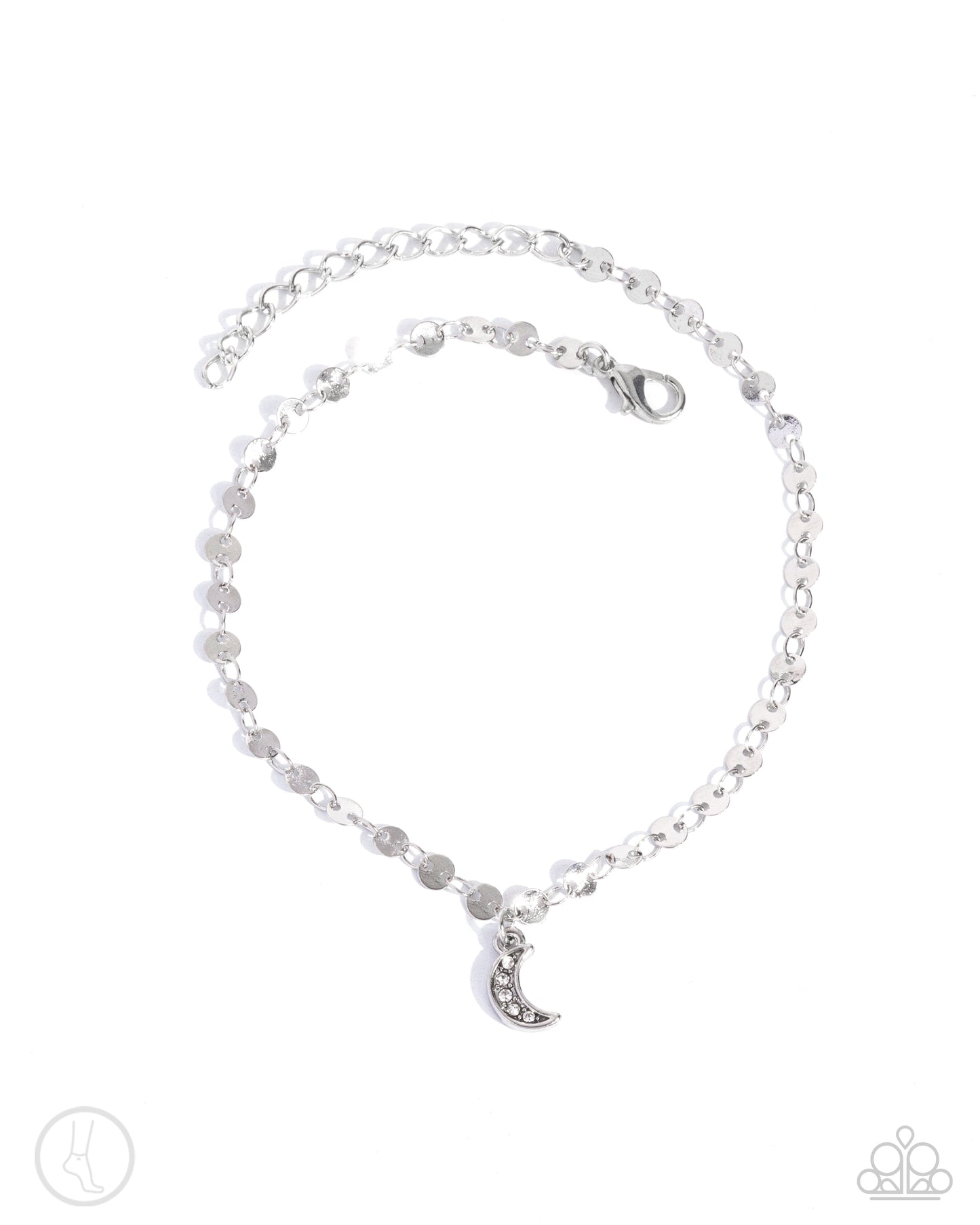Crescent Chic - silver - Paparazzi anklet