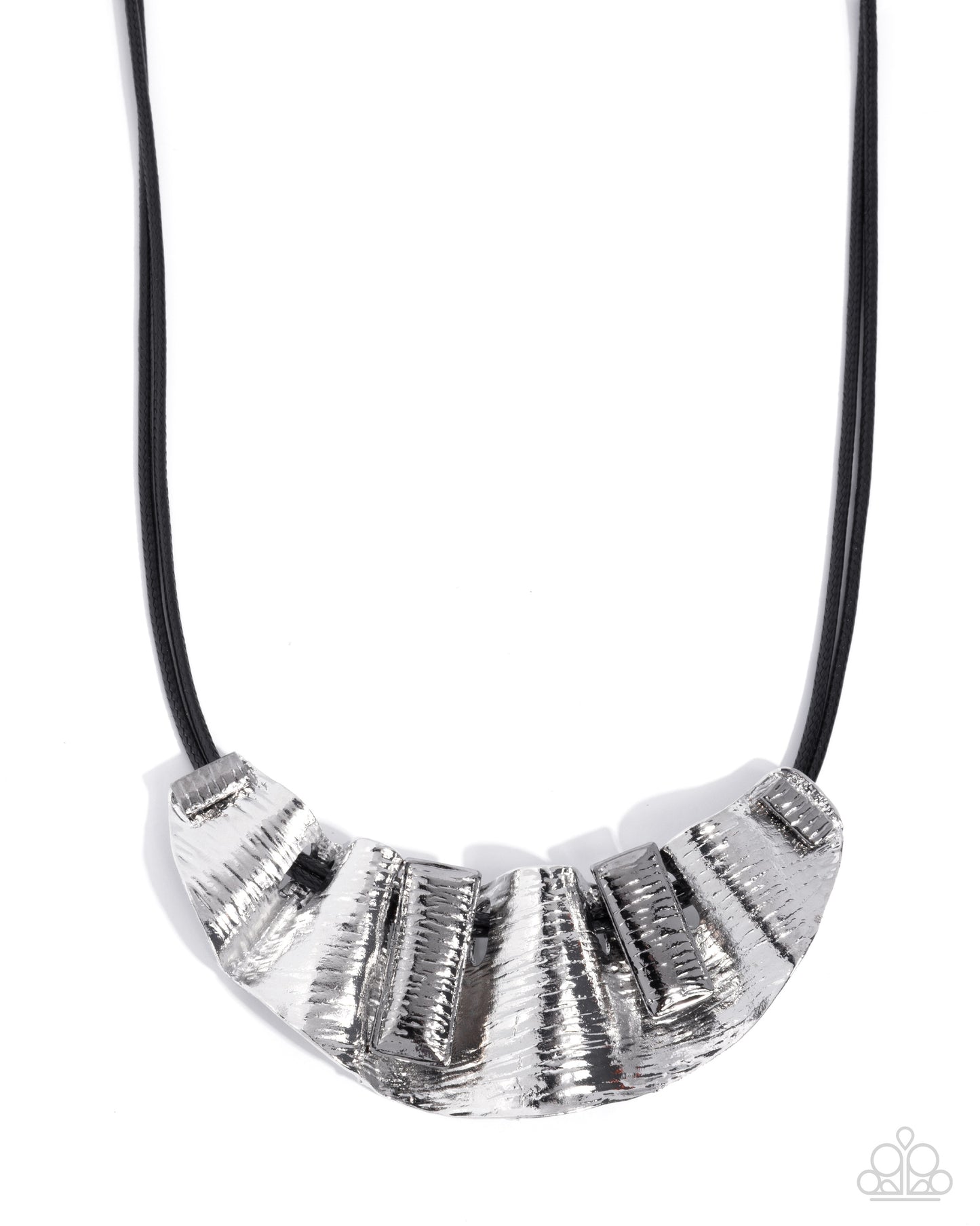 Crimped Caliber - black - Paparazzi necklace
