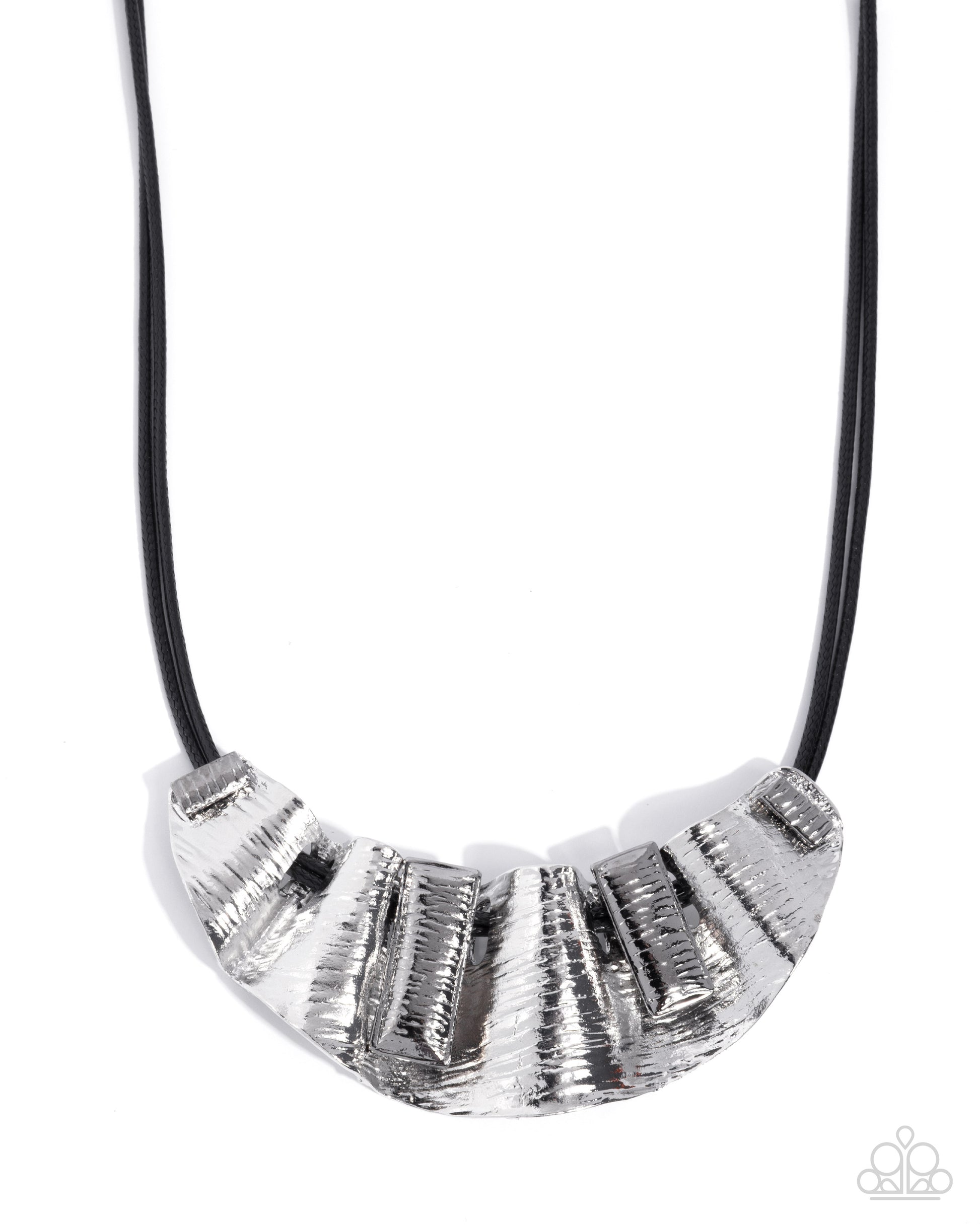 Crimped Caliber - black - Paparazzi necklace