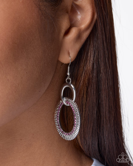 Crimped Charge - purple - Paparazzi earrings