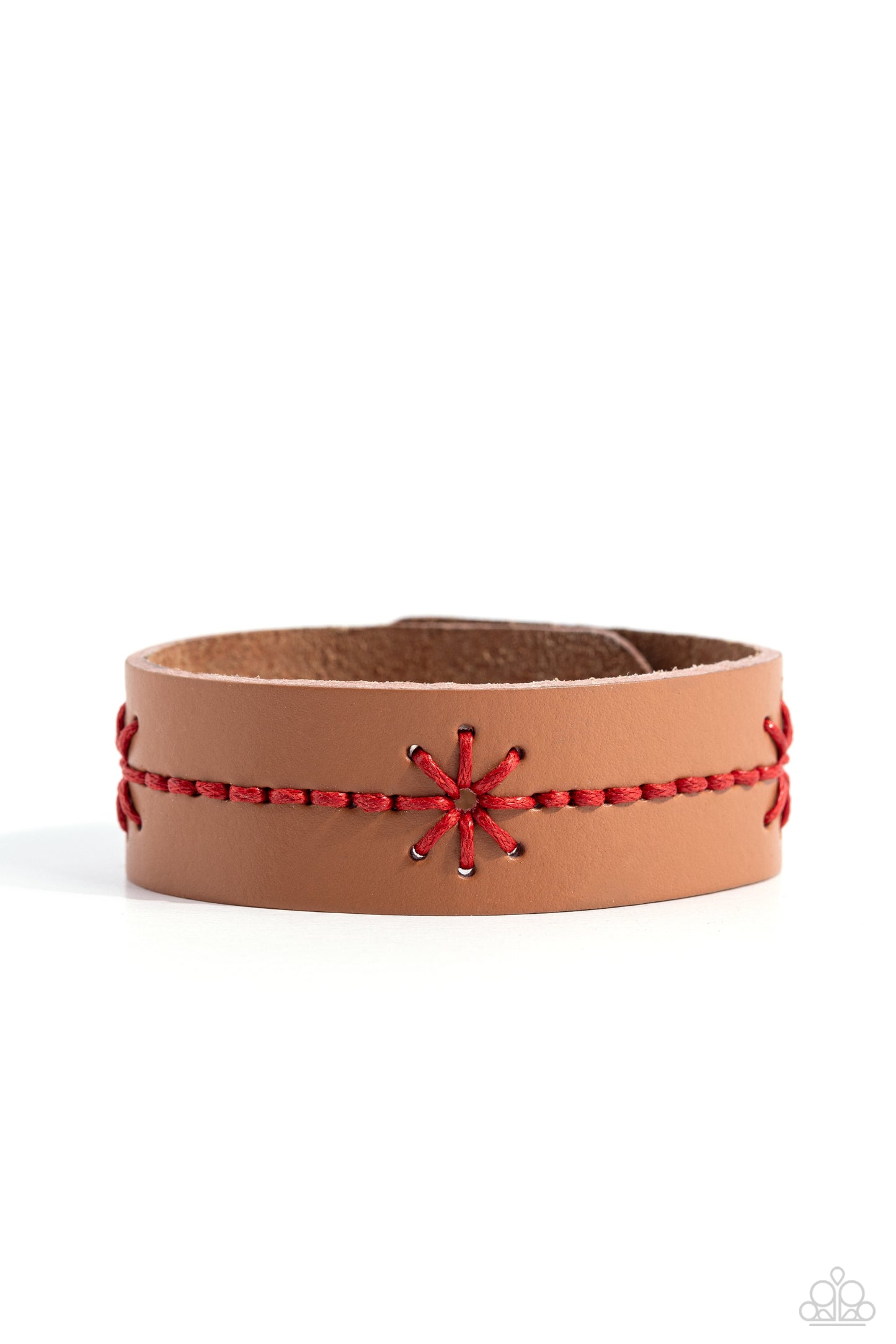 Cross-Stitched Gardens - red - Paparazzi bracelet