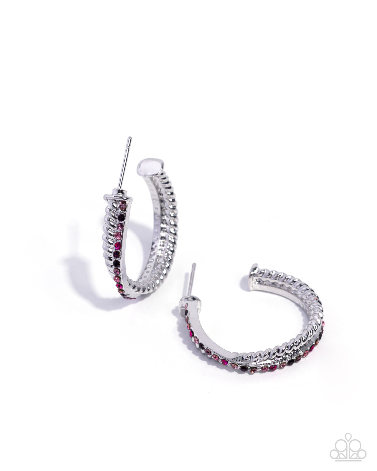 Crossed Courtesy - pink - Paparazzi earrings