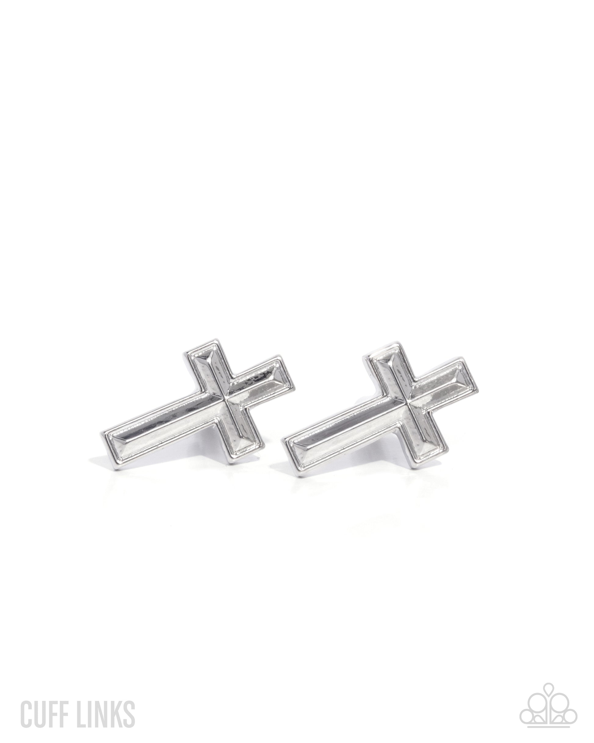 Crowning Cuff Links - silver - Paparazzi MENS cufflinks