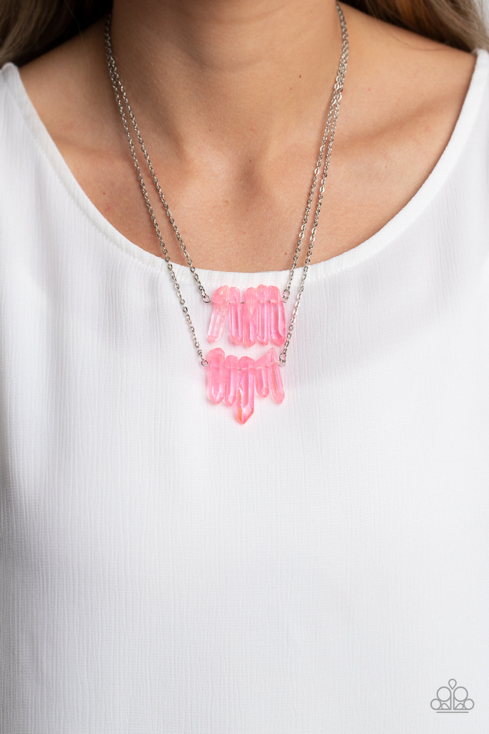 Crystal Catwalk - pink - Paparazzi necklace