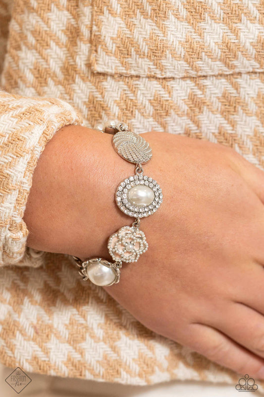Cultivated Charm - white - Paparazzi bracelet
