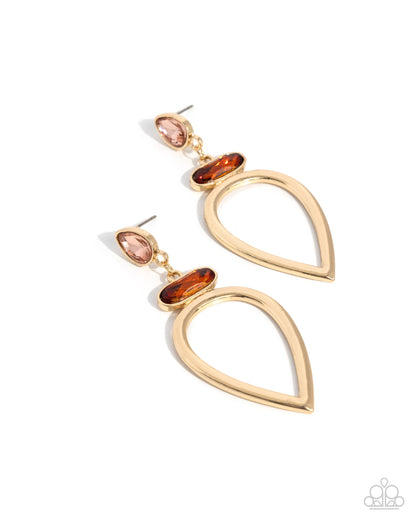 Cultured Chic - brown - Paparazzi earrings