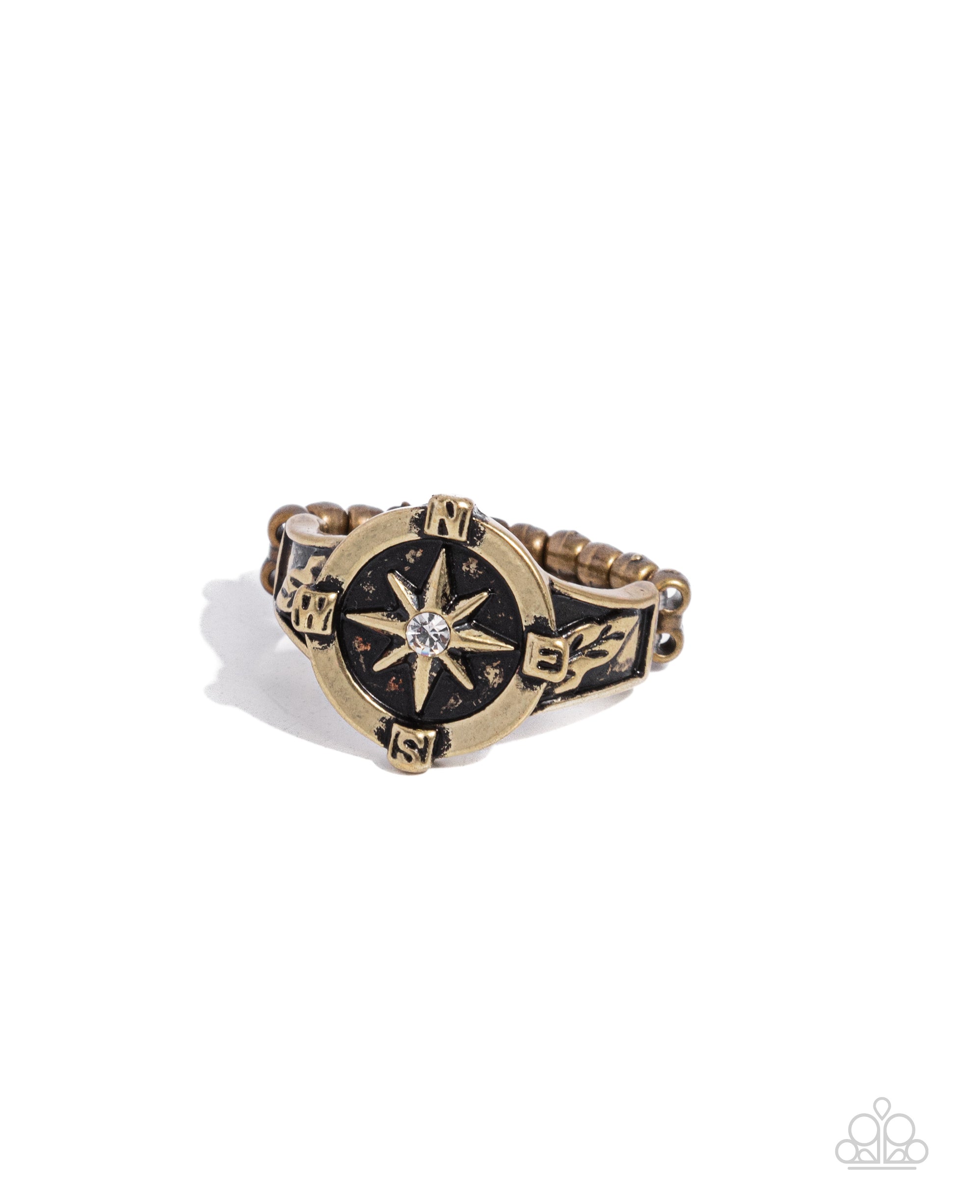 Cultured Compass - brass - Paparazzi ring