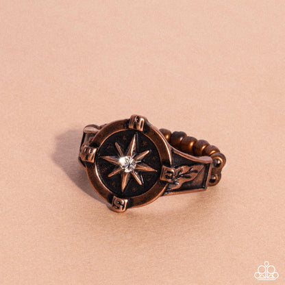 Cultured Compass - copper - Paparazzi ring