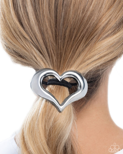Cupid Call - silver - Paparazzi hair tie