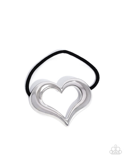 Cupid Call - silver - Paparazzi hair tie