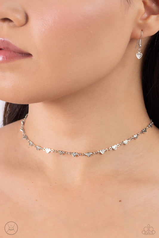 Cupid Catwalk - silver - Paparazzi necklace