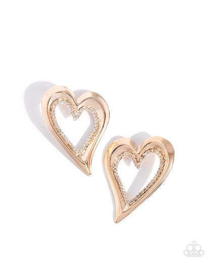 Cupid Chic - gold - Paparazzi earrings
