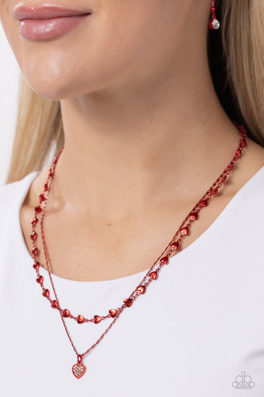 Cupid Combo - red - Paparazzi necklace