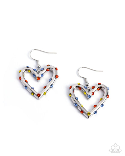 Cupid Compromise - multi - Paparazzi earrings