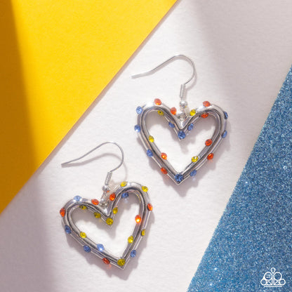 Cupid Compromise - multi - Paparazzi earrings