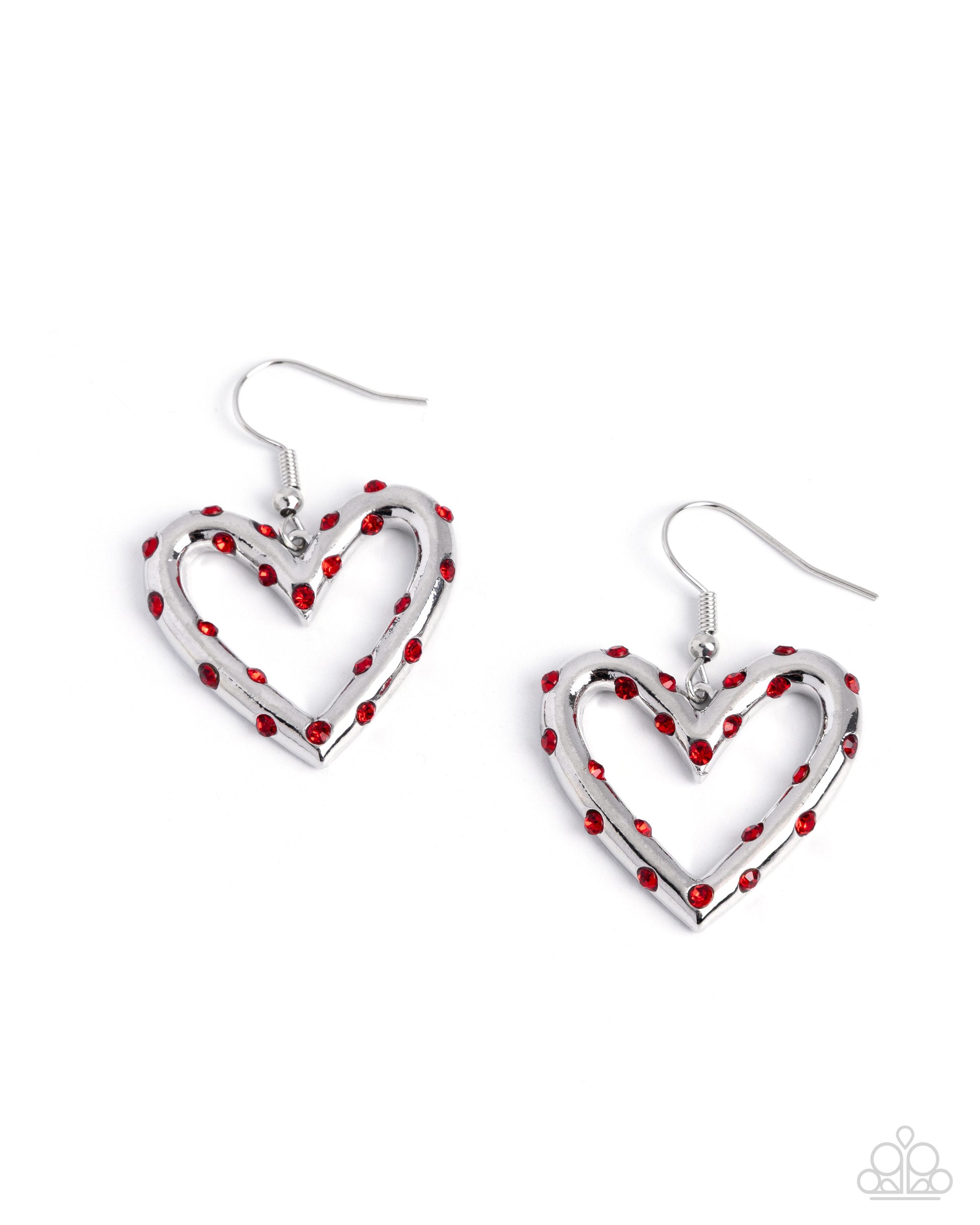 Cupid Compromise - red - Paparazzi earrings